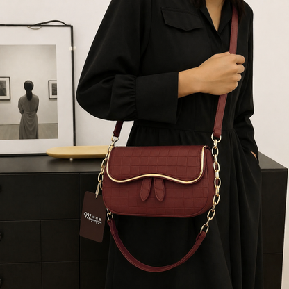 Textured Flap Bag