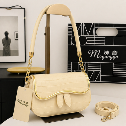 Textured Flap Bag