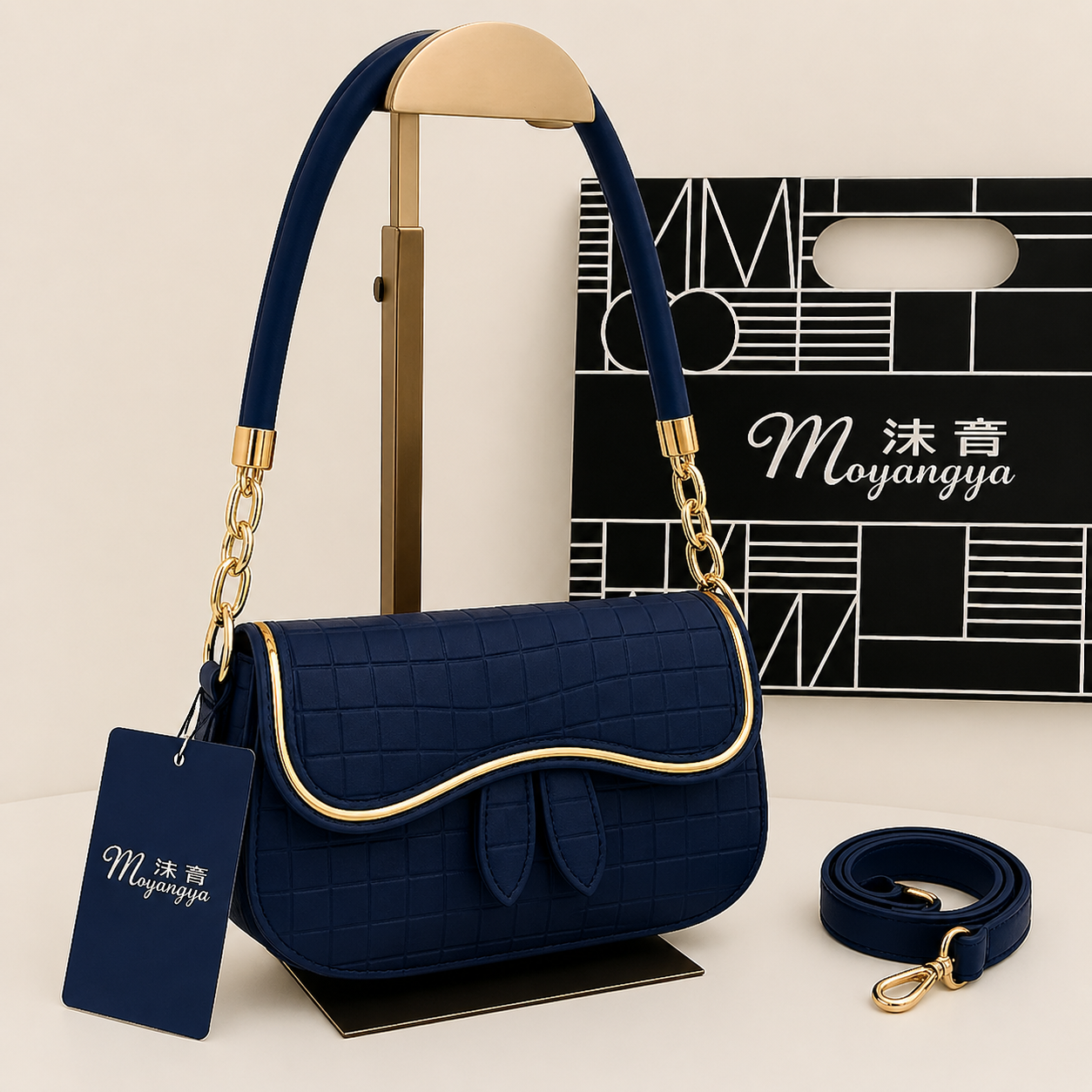 Textured Flap Bag