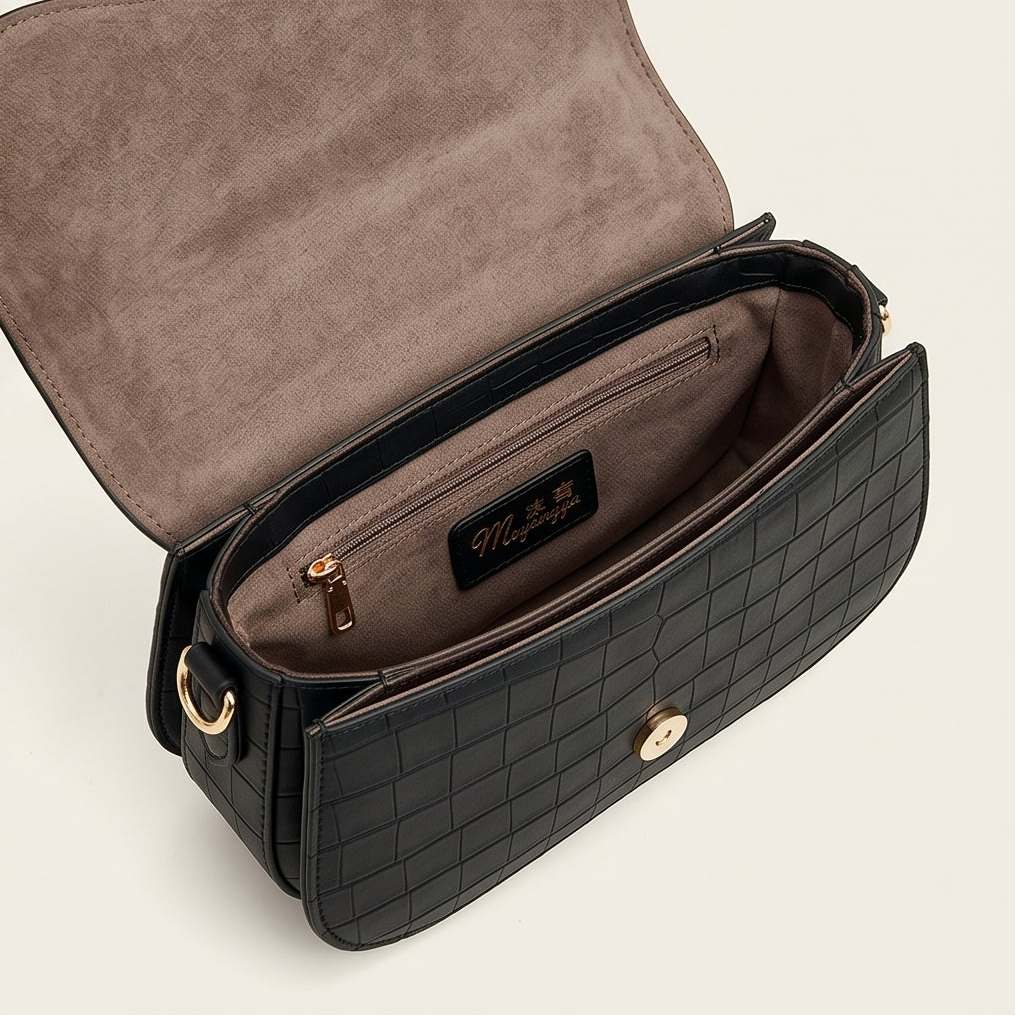 Textured Flap Bag