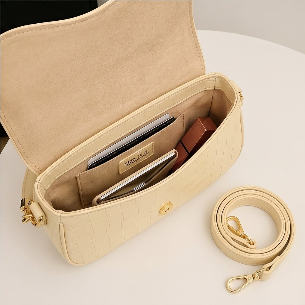 Textured Flap Bag