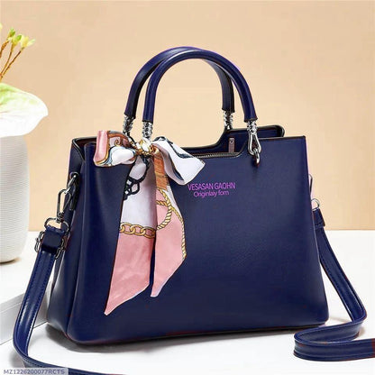 Women's Leather Shoulder Bag With Long Belt