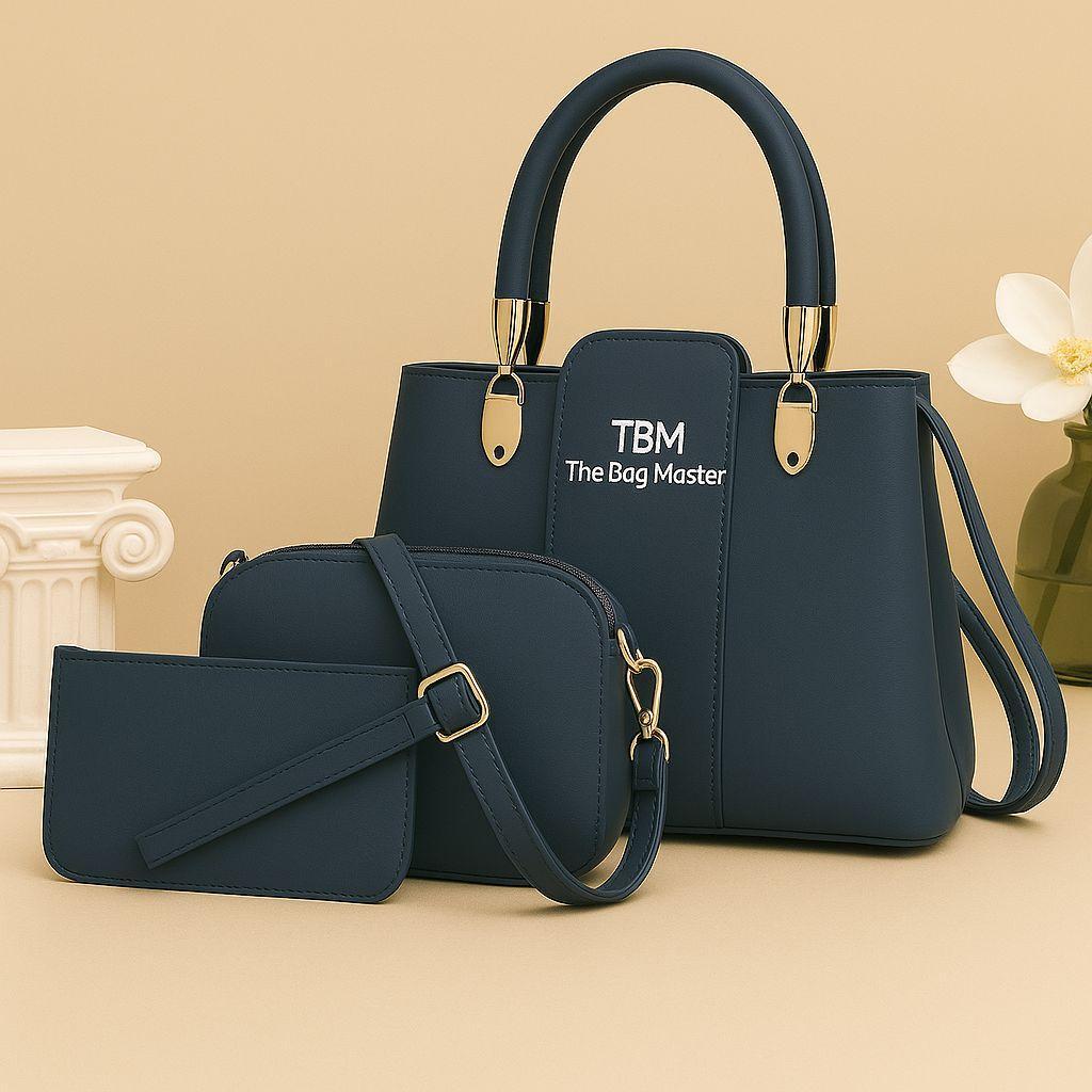 Luxury 3-in-1 Handbag Set for Women | Tote + Crossbody + Wallet Combo