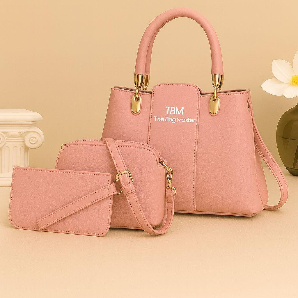 Luxury 3-in-1 Handbag Set for Women | Tote + Crossbody + Wallet Combo