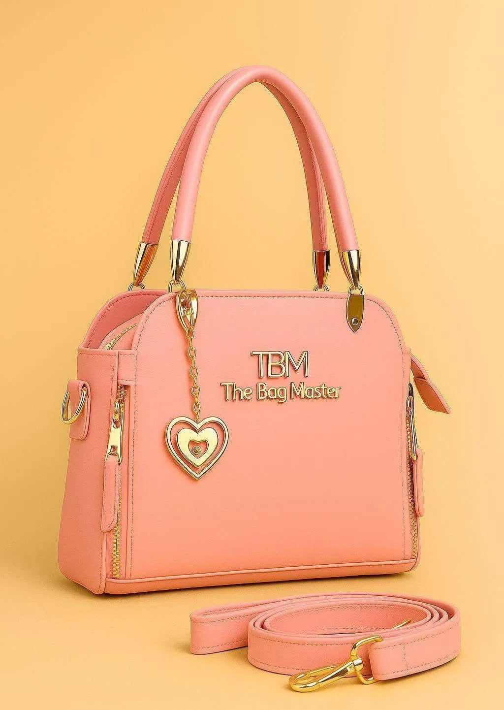 Women’s Elegant Textured Leather Hand Bag with Detachable Sling