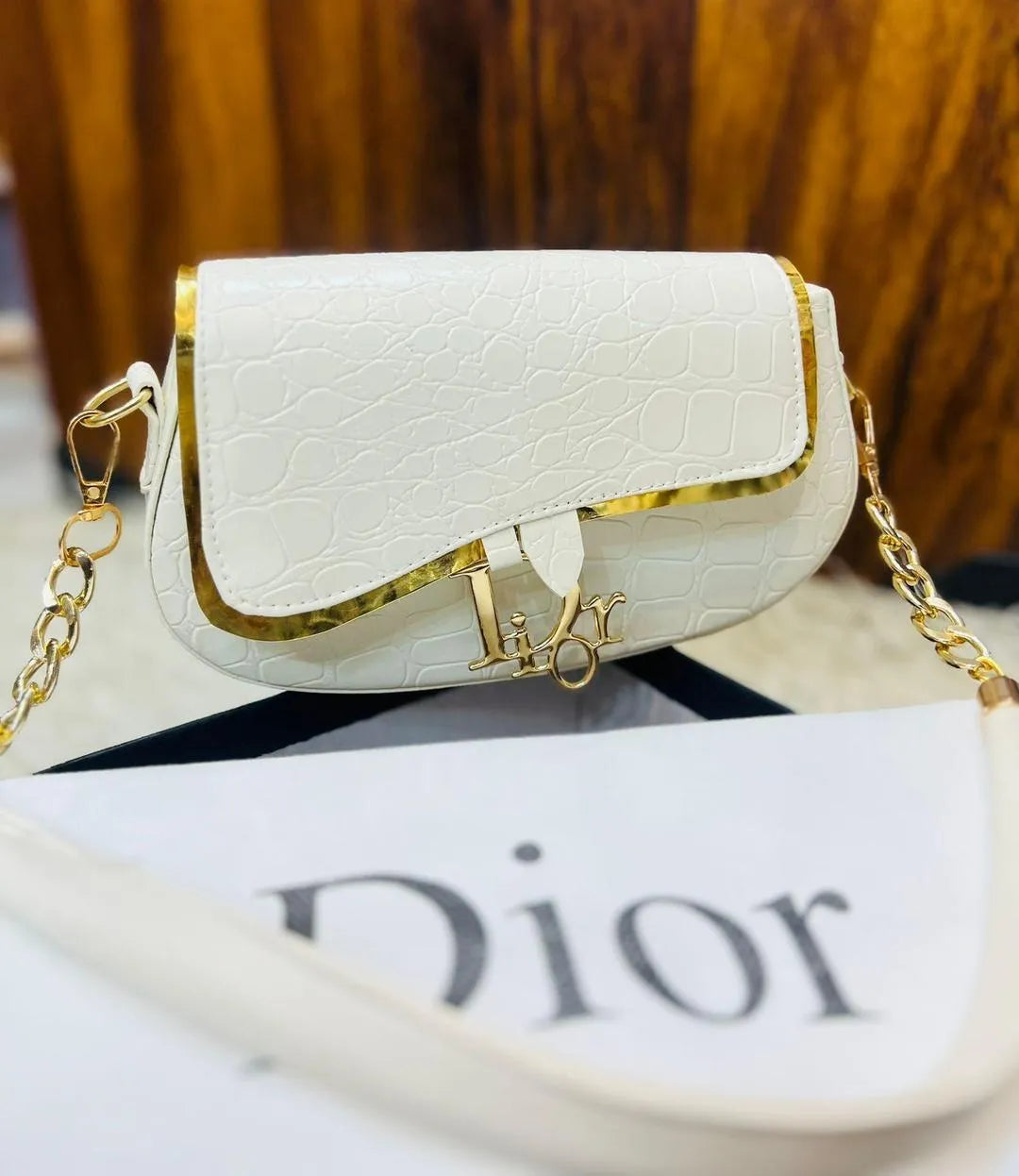 Midnight Croc Shoulder Bag