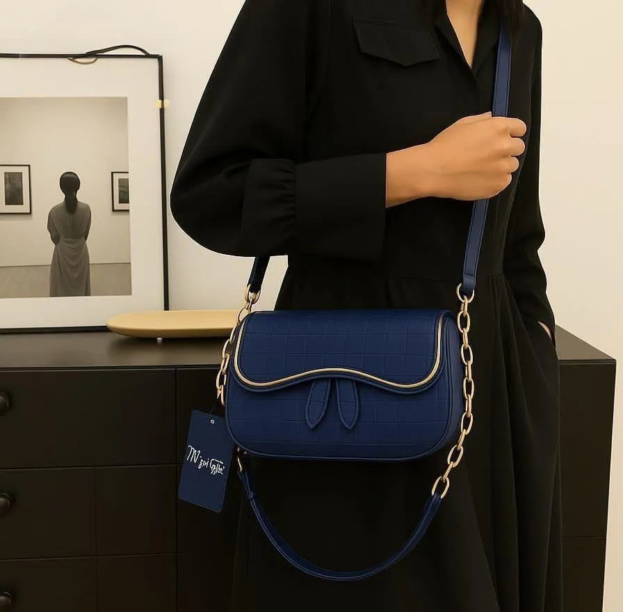 Textured Flap Bag