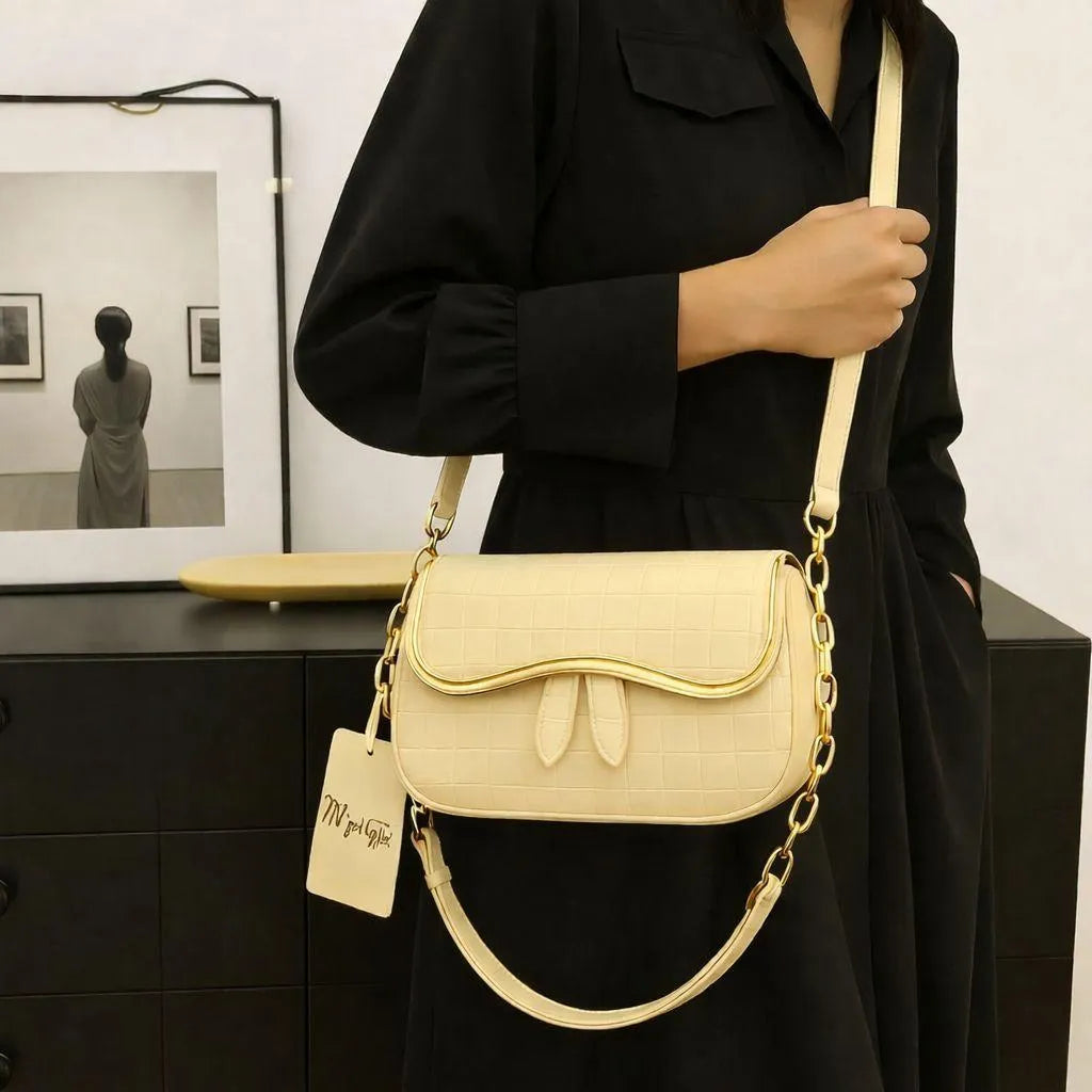 Textured Flap Bag
