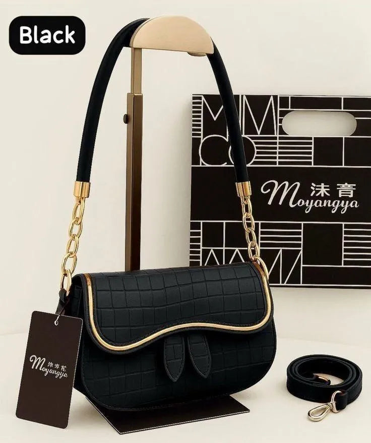 Textured Flap Bag