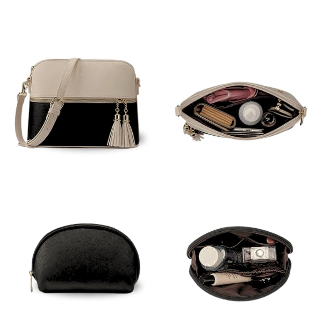 3-Piece Handbag Set with Tote, Crossbody & Pouch